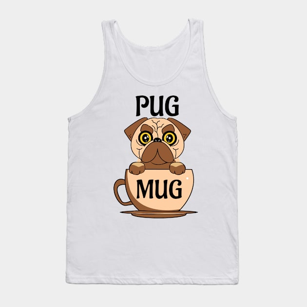 Pug Mug Tank Top by Dogefellas